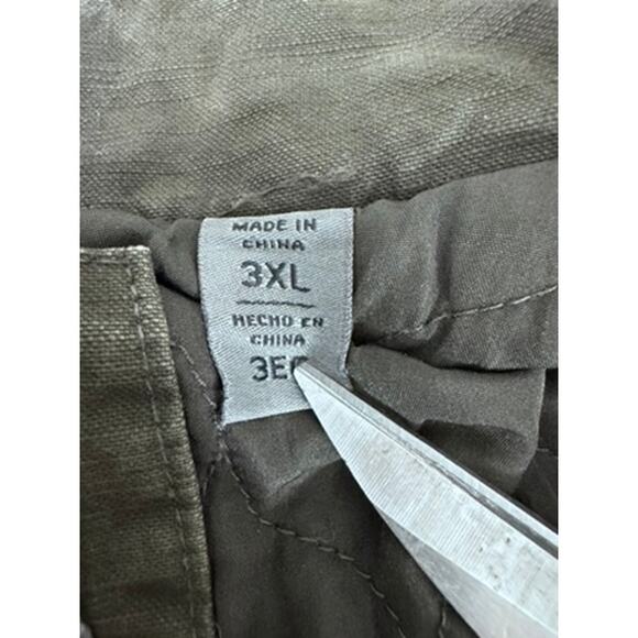 "Levis" Green Denim Quilted Lined Jacket Full Zip No Hood 3XL Mens Jacket Rugged - Picture 6 of 11